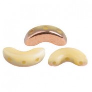 Les perles par Puca® Arcos kralen Opaque beige capri gold 13010/27101